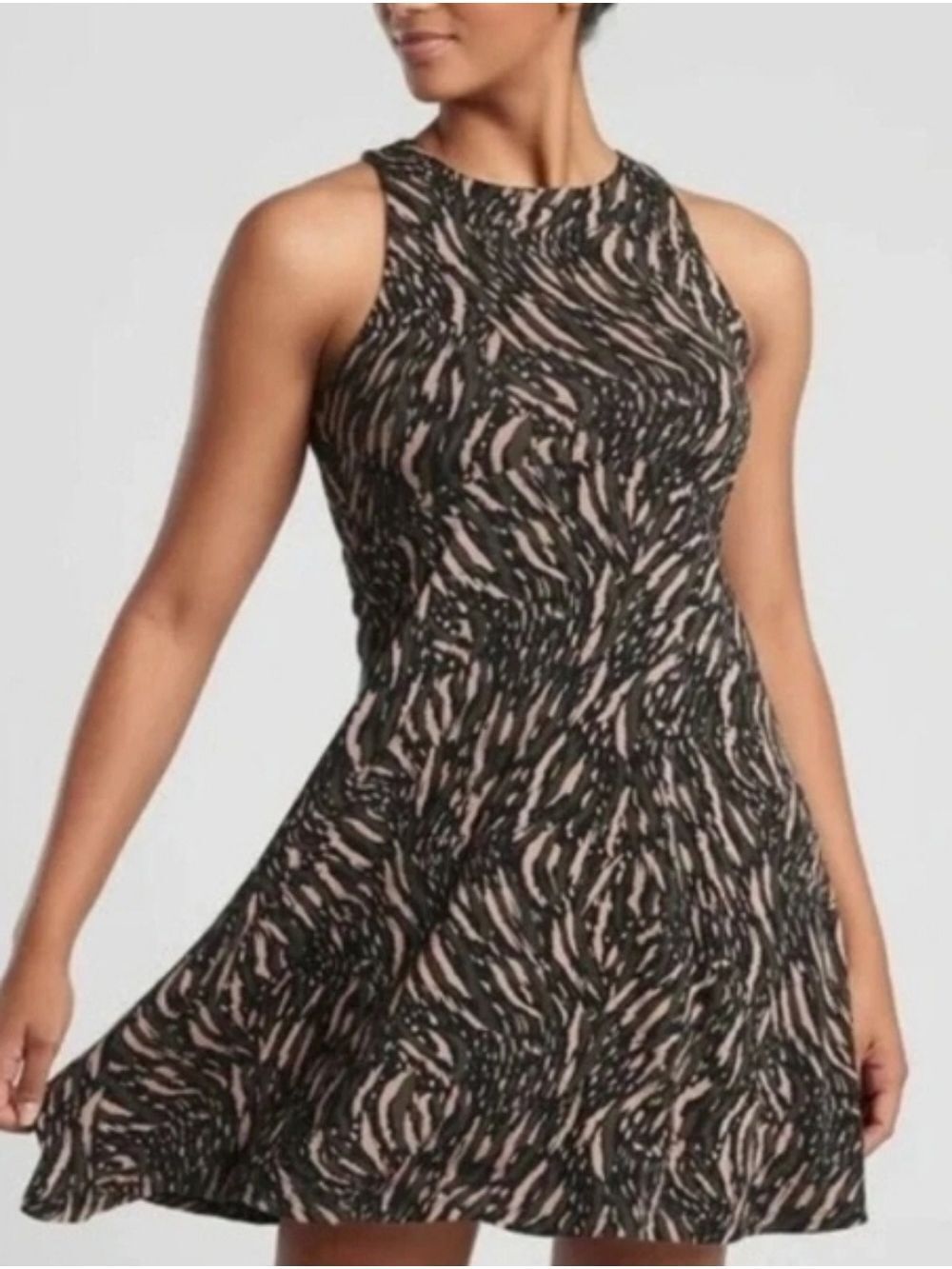 Athleta Santorini Thera Modal Jersey Knit Stretch Dress Size Medium